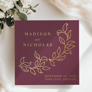 Mariage aux feuilles de Merlot en cascade et feuil