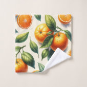 Mariage aux feuilles d'orange d'aquarelle (Gant de toilette)