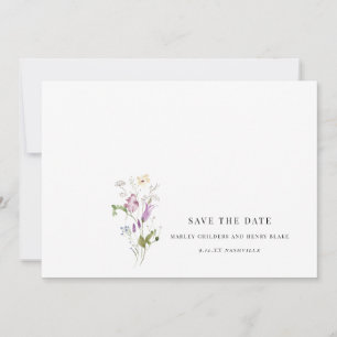 Mariage aux fleurs sauvages Floral Save the Date 