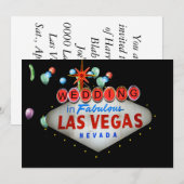 Mariage aux Invitations de Las Vegas (Devant / Derrière)