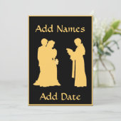 Mariage avec carte de prêtre (Debout devant)