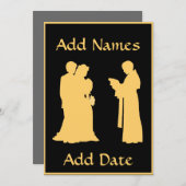 Mariage avec carte de prêtre (Devant / Derrière)