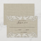 Mariage avec Dessin de Dentelle Florale de Réponse (Devant / Derrière)