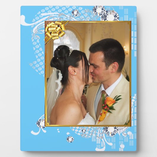Mariage avec diamants Ajouter une plaque photo (Devant)