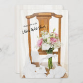 Mariage Bagues sur Coussin blanc Invitation Fête d (Devant / Derrière)