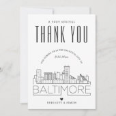 Mariage Baltimore | MERCI + CARTE PHOTO (Devant)