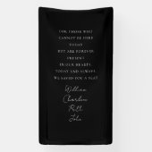 Mariage, Bannière commémorative, Élégant, Police d (Verticale)