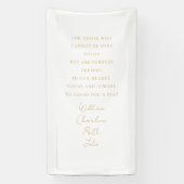 Mariage, Bannière commémorative, Élégant, Police d (Verticale)