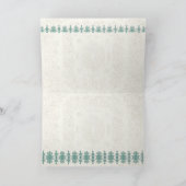 Mariage baroque Peacock Merci Note - Aqua Blue (Intérieur)