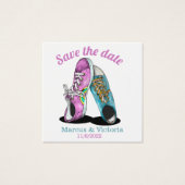 Mariage Basket rétro Enregistrer la date (Devant)