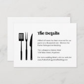 Mariage BBQ - Informations Détails Carte de boîtie (Devant / Derrière)