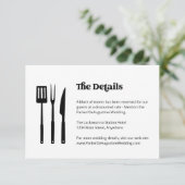 Mariage BBQ - Informations Détails Carte de boîtie (Debout devant)