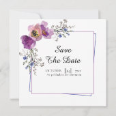 Mariage Belle carte de squa fleurie Modèle vector (Dos)