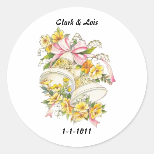 Mariage Bells Mariage Enveloppe Phoques et Sticker (Devant)