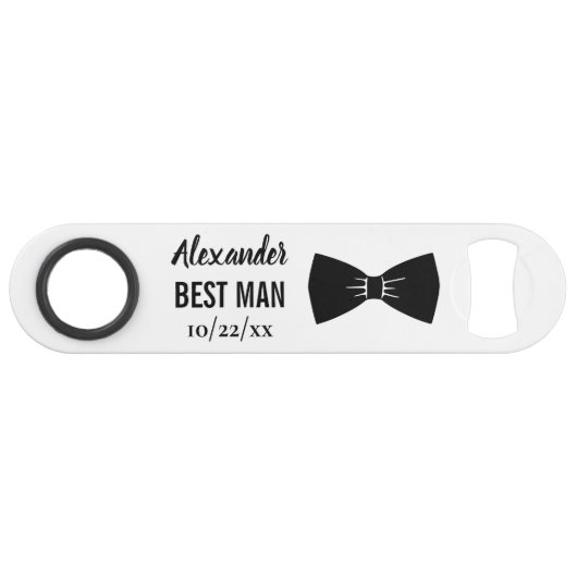 Mariage Best Man Bachelor Party Black Bow Cravate (Devant (Horizontal))
