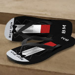 Mariage Best Man Personnalisé Tuxedo Flip Flops<br><div class="desc">Es-tu en train de faire un mariage à la plage ? Ou juste comme habiller vos pieds avec le meilleur smoking? Ajoutez simplement vos initiales et un nom</div>