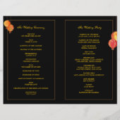 Mariage Bi Fold Programme de pliage (Dos)