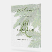 Mariage Bienvenue Arrière - plan Palm Tree (Angle)