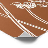 Mariage Bienvenue Burange Orange Poster Fleur sauv (Coin)