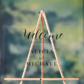 Mariage bienvenue élégant script simple signe acry (Neutre)