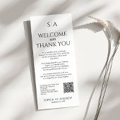 Mariage Bienvenue et Carte de remerciements pour l