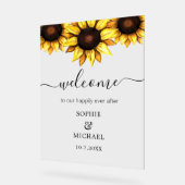 Mariage Bienvenue Fleur de tournesol Floral (Angle)