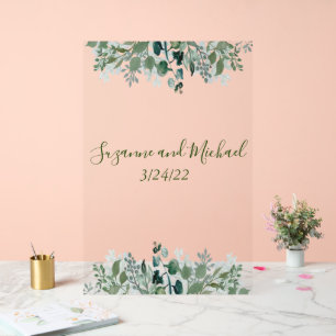 Mariage Bienvenue Foliage Feuille Verdure