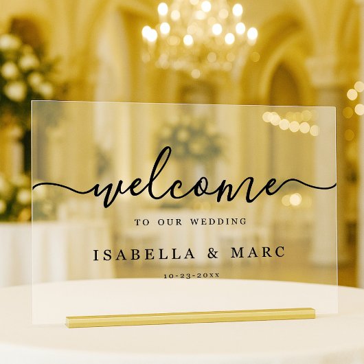 Mariage Bienvenue Minimaliste