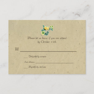 Mariage bilingue rustique de la Garland RSVP