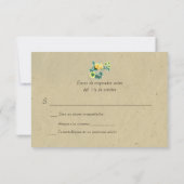Mariage bilingue rustique de la Garland RSVP (Dos)