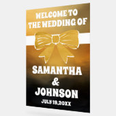 Mariage Black Gold Bow Bienvenue (Angle)