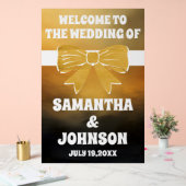 Mariage Black Gold Bow Bienvenue (Mariage)