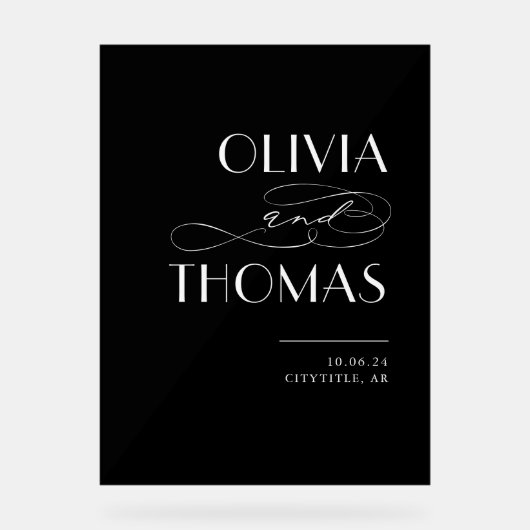 Mariage Black Modern Chic (Recto)