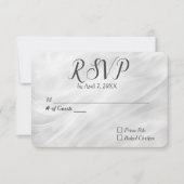 Mariage blanc Abstrait RSVP (Devant)