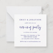 MARIAGE blanc de la MINI Navy Invitation de soirée (Devant)