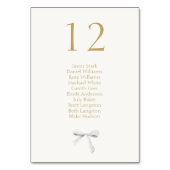 Mariage blanc Désactivé Table Nr et carte de siège (Par défaut)