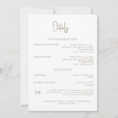 Mariage blanc détails Invitation (Devant)