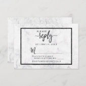 Mariage blanc et gris réponse RSVP (Devant / Derrière)