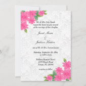 Mariage blanc et Invitation florale rose (Devant)