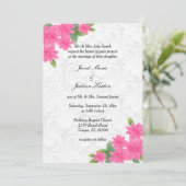 Mariage blanc et Invitation florale rose (Debout devant)