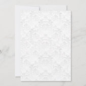 Mariage blanc et Invitation florale rose (Dos)