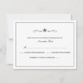 Mariage blanc et noir Occident RSVP (Devant)