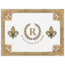 Mariage Blanc Fleur De Lis Aubusson Personnalisé