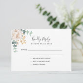 Mariage blanc fleuri eucalyptus vert or RSVP (Debout devant)