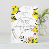 Mariage blanc Invitation à l'anniversaire de Lemon (Debout devant)