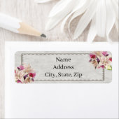 Mariage blanc Lily Floral Marbre Étiquette de adre (En situation)