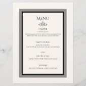 Mariage blanc menu plat personnalisable (Devant)
