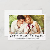 Mariage blanc Merci noir de photo moderne (Devant / Derrière)