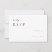 Mariage blanc minimaliste RSVP Invitation (Devant)