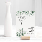 Mariage blanc moderne Carte Numéro de table